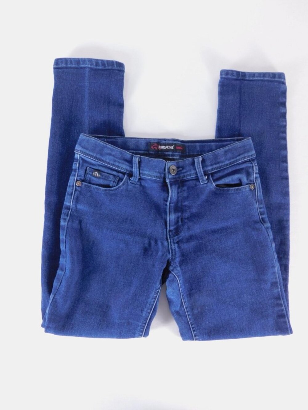 Jordache Jeans Kids 14 Slim Blue Skinny Stretch Denim Zip Casual 25 Inseam
